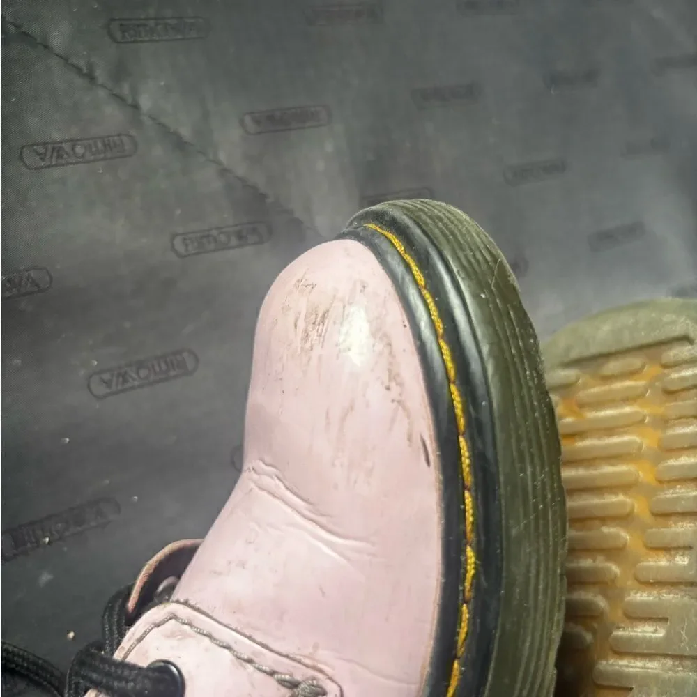 Dr Martens Boots girls pink Barbie color high top shoes cute Easter egg flats